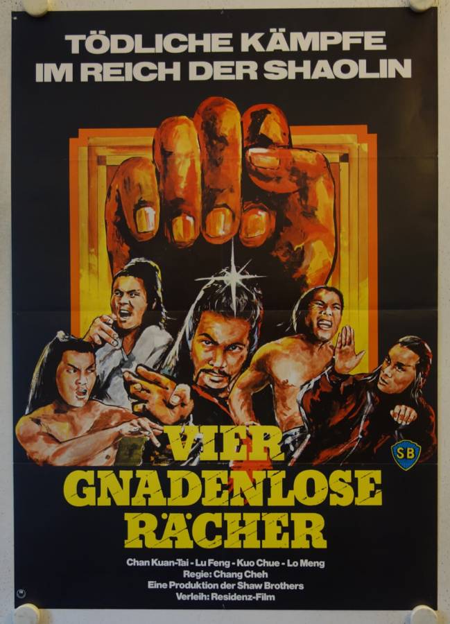 Vier gnadenlose Rächer originales deutsches Filmplakat